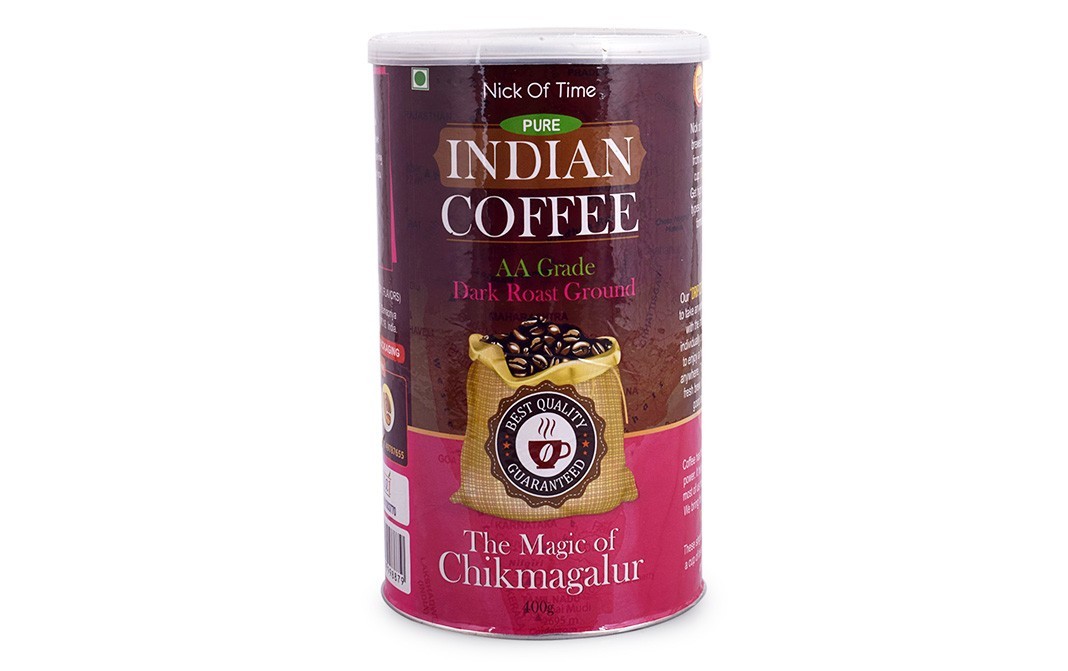 Nick Of Time AA Grand Dark Roast Ground Coffee   Container  400 grams
